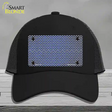 Blue White Small Chevron Oil Rubbed Novelty License Plate Hat Mesh / Black