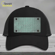 Mint White Small Chevron Oil Rubbed Novelty License Plate Hat Mesh / Black