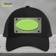 Lime Green White Small Chevron Oval Oil Rubbed Novelty License Plate Hat Mesh / Black