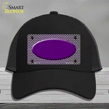 Purple White Small Chevron Oval Oil Rubbed Novelty License Plate Hat Mesh / Black