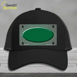 Green White Small Chevron Oval Oil Rubbed Novelty License Plate Hat Mesh / Black