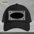 Black White Small Chevron Oval Oil Rubbed Novelty License Plate Hat Mesh / Black