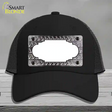 Black White Anchor Scallop Oil Rubbed Novelty License Plate Hat Mesh / Black