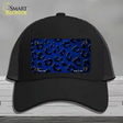 Blue Black Cheetah Oil Rubbed Novelty License Plate Hat Mesh / Black