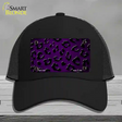 Purple Black Cheetah Oil Rubbed Novelty License Plate Hat Mesh / Black