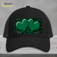 Green Black Cheetah Hearts Oil Rubbed Novelty License Plate Hat Mesh / Black