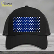 Blue White Small Dots Oil Rubbed Novelty License Plate Hat Mesh / Black