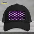 Purple White Small Dots Oil Rubbed Novelty License Plate Hat Mesh / Black