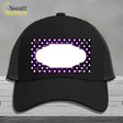 Purple White Small Dots Scallop Oil Rubbed Novelty License Plate Hat Mesh / Black