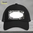 Paw Scallop Gray White Novelty License Plate Hat Mesh / Black