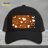 Orange White Love Oil Rubbed Novelty License Plate Hat Mesh / Black