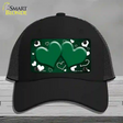 Green White Love Hearts Oil Rubbed Novelty License Plate Hat Mesh / Black