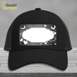 Gray White Love Scallop Oil Rubbed Novelty License Plate Hat Mesh / Black