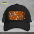 Orange White Butterfly Oil Rubbed Novelty License Plate Hat Mesh / Black