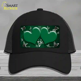 Green White Hearts Butterfly Oil Rubbed Novelty License Plate Hat Mesh / Black