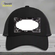 Black White Scallop Butterfly Oil Rubbed Novelty License Plate Hat Mesh / Black