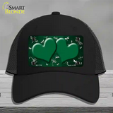 Green White Dragonfly Hearts Oil Rubbed Novelty License Plate Hat Mesh / Black