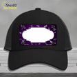 Purple White Dragonfly Scallop Oil Rubbed Novelty License Plate Hat Mesh / Black