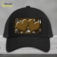 Brown White Owl Hearts Oil Rubbed Novelty License Plate Hat Mesh / Black