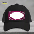 Pink White Owl Scallop Oil Rubbed Novelty License Plate Hat Mesh / Black