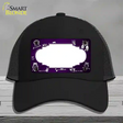 Purple White Owl Scallop Oil Rubbed Novelty License Plate Hat Mesh / Black