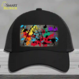 Tan Splatter Oil Rubbed Novelty License Plate Hat Mesh / Black