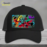 Mint Splatter Oil Rubbed Novelty License Plate Hat Mesh / Black