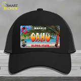 Oahu Hawaii State Novelty License Plate Hat Mesh / Black