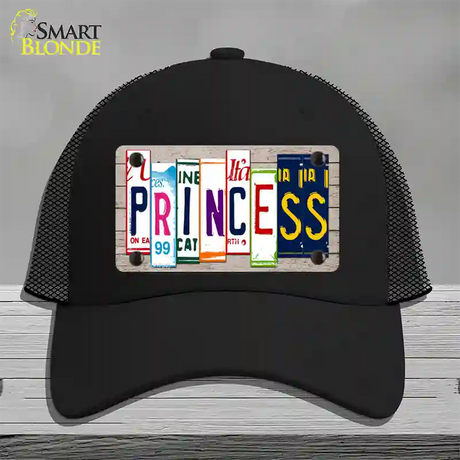 Princess License Plate Art Wood Novelty License Plate Hat Mesh / Black