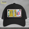 Attitude License Plate Art Wood Novelty License Plate Hat Mesh / Black