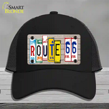 Route 66 License Plate Art Wood Novelty License Plate Hat Mesh / Black