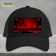 Sunset Red Novelty License Plate Hat Mesh / Black