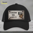 Entering Worth It Novelty License Plate Hat Mesh / Black