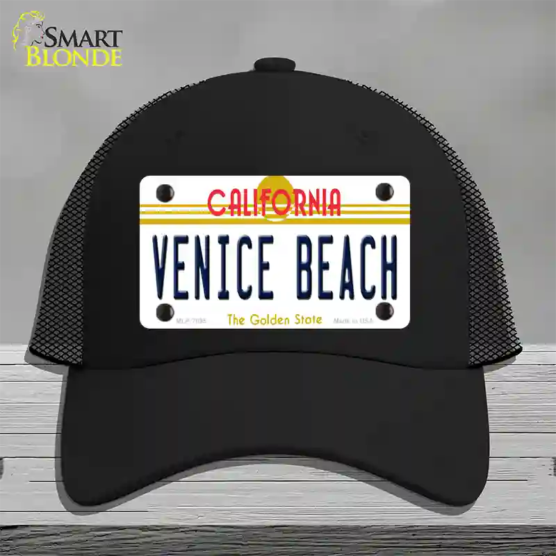 Venice Beach California Novelty License Plate Hat Mesh / Black