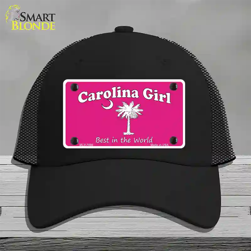 Carolina Girl Pink Novelty License Plate Hat Mesh / Black