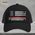 American Flag Thin Red Line Novelty License Plate Hat Mesh / Black