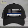 American Flag Thin Blue Line Novelty License Plate Hat Mesh / Black