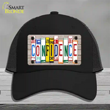 Confidence Wood License Plate Art Novelty License Plate Hat Mesh / Black