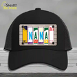 Nana Wood License Plate Art Novelty License Plate Hat Mesh / Black