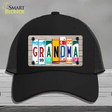 Grandma Wood License Plate Art Novelty License Plate Hat Mesh / Black