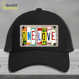 One Love Wood License Plate Art Novelty License Plate Hat Mesh / Black