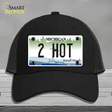 2 Hot Michigan Novelty License Plate Hat Mesh / Black