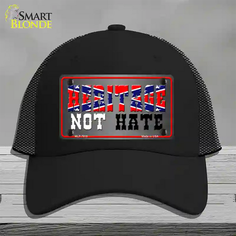 Heritage Not Hate Novelty License Plate Hat Mesh / Black