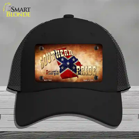 Southern Pride Georgia Novelty License Plate Hat Mesh / Black