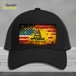 Dont Tread On Me US Flag Novelty License Plate Hat Mesh / Black