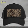 Leopard Print Novelty License Plate Hat Mesh / Black