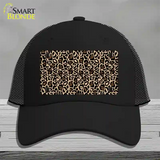 Leopard Print Novelty License Plate Hat Mesh / Black