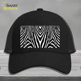 Zebra Print Novelty License Plate Hat Mesh / Black