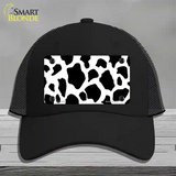 Cow Print Novelty License Plate Hat Mesh / Black