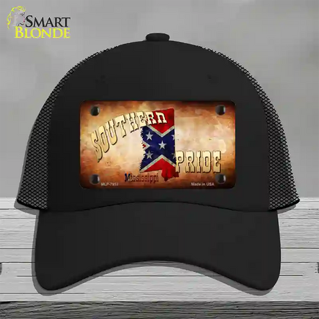 Southern Pride Mississippi Novelty License Plate Hat Mesh / Black